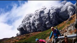 Japans Mount Ontake volcano eruptederuption killing 34 people report BBC corrected aspect [upl. by Raye411]