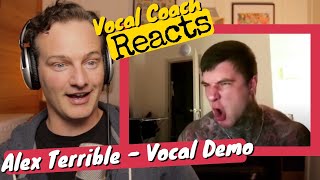 Vocal Coach REACTS  Alex Terrible Slaughter To Prevail Guttural Demo [upl. by Magbie]