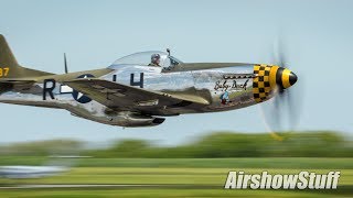 P51 Mustang Low Flybys Gathering of Warbirds 2017 [upl. by Acisseg]