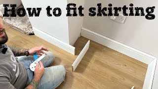 How To Install Skirting Boards Baseboards  DIY GUIDE  Pro Tips For Beginners [upl. by Earised593]