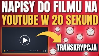 Jak Dodać Napisy Do Filmu Na Youtube w 20 sekund [upl. by Erdnassak511]