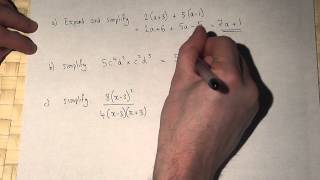 Algebra  brackets powers and algebraic fractions [upl. by Kisung321]