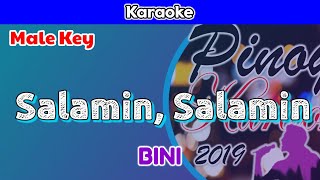 Salamin Salamin by BINI Karaoke  Male Key [upl. by Fredette]