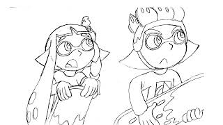 Aaron ink boarding Splatoon Animatic [upl. by Ojadnama431]