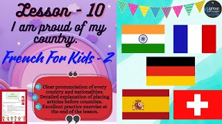 Lesson – 10 of book “French For Kids2” I am proud of my country [upl. by Fazeli62]