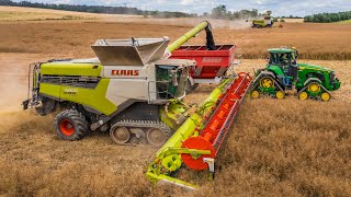 🌾 Žatva Harvest 2024  Claas Lexion 8800 TerraTrac  John Deere 8RX 410 [upl. by Ynattir]