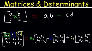 Determinant of 3x3 Matrices 2x2 Matrix Precalculus Video Tutorial [upl. by Ettessil]