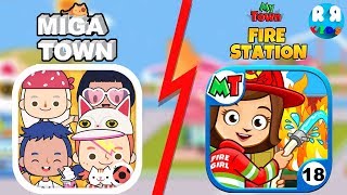 Miga My Town and My Town  Fire station Rescue  Kids Play and Learn [upl. by Hesther]