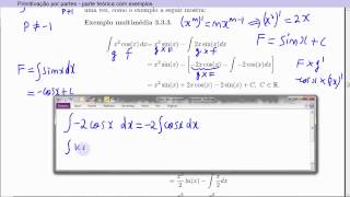 Aula teórica de primitivasantiderivadas por partes com exemplos [upl. by Margarita808]