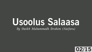 Usoolus Salaasa 02  Sheikh Muhammadh Ibrahim Naifaru  Dharus [upl. by Canotas]