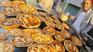 Lachha Paratha  Multi Layered Lachha Paratha Street Food Of Karachi Pakistan  Mubashir Saddique [upl. by Euqinay891]