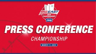 2024 BIG EAST Womens Basketball Tournament Press Conference Championship [upl. by Dominus]