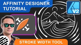 Affinity Designer Tutorial  Stroke Width Tool V25 [upl. by Euqram505]