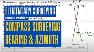 Compass surveying sample problem  Surveying  Sample Problem [upl. by Briny]