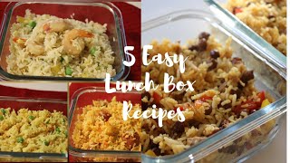 5 ഈസി ലഞ്ച് ബോക്സ് റെസിപ്പികൾ  Kids Lunch Box Recipes  Monday  Friday 5 Easy Lunch Box Recipes [upl. by Nnylear125]