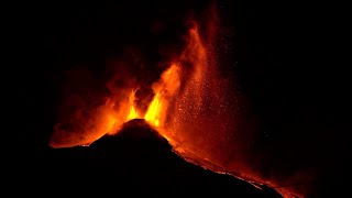 Mount Etna Italy live eruption 23022021 [upl. by Ayik]