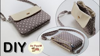 DIY Multipockets crossbody bag [upl. by Llesig580]