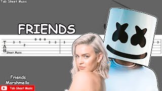 Marshmello amp AnneMarie  FRIENDS Guitar Tutorial [upl. by Sorcim494]