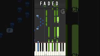 Faded Piano Tutorial  Alan Walker Piano Cover [upl. by Akibma]