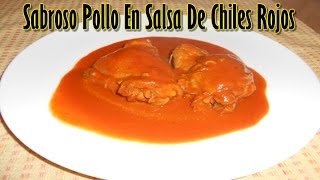 Pollo En Salsa De Chiles Guajillo Ancho Y Árbol [upl. by Anavi]