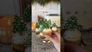 Chocolate Xmas Trees 🎄 christmas baking [upl. by Haily]