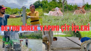 ÇİT YAPIMI BETON DİREK İMALATI [upl. by Ensign]