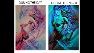 Solar  glow in the dark  paintings by Ellectra [upl. by Gustie]