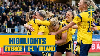 Asllani skjuter Sverige till VM 2023 Highlights SverigeIrland 11 [upl. by Elatnahs]