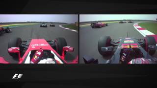 Onboard Vettel vs Kvyat  Chinese GP 2016 [upl. by Iddo]