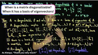 Diagonalizability is Equivalent to Having a Basis of Eigenvectors [upl. by Admana]