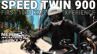 First 1000kms Ride Experience  Speed Twin 900  New Macna Jacket [upl. by Marjorie]