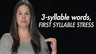 English Practice Syllable Stress – 3 Syllable Words [upl. by Akimet]