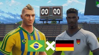 Brasil x Alemanha  Copa do Mundo de Futebol Fortnite [upl. by Ariela958]