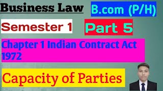 Business law Chapter 1 Indian Contract Act 1972  Business law  Part 5  Bcom PH  Du  IGNOU [upl. by Favata]