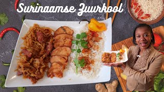 Recept Surinaamse Zuurkool  In de keuken van Sirmean [upl. by Bywaters]