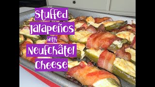 Stuffed Jalapeño peppers with Neufchatel cheese and bacon This side snack never gets old [upl. by Jacqueline]