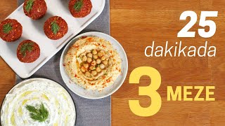 25 DAKİKADA TAM 3 NEFİS MEZE TARİFİ⚡️Haydari  Humus  Muhammara [upl. by Bocaj713]