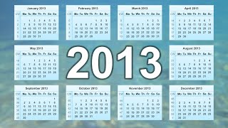 Calendar 2013 [upl. by Stillmann]