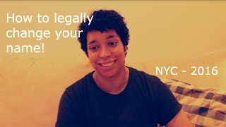 How to legally change your name in NYC nonbinarytrans [upl. by Nyleaj]