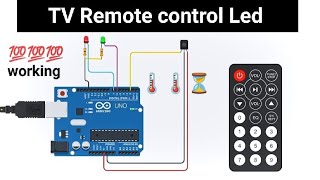 How to make IR Remote Sensor with Arduino at Tinkercad in English  Tutorial for Beginners [upl. by Katinka]