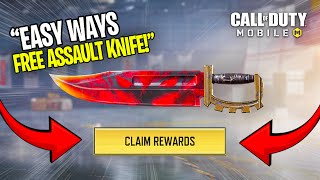 Easy Ways to Unlock FREE ASSAULT KNIFE in CODM 🔥 [upl. by Nnep]