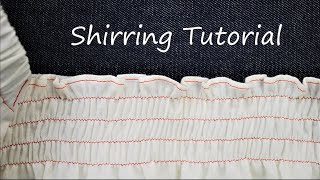 How to Shirr Fabric the Easy Way How to Sew Shirring Tutorial  Sew Anastasia [upl. by Eitten]