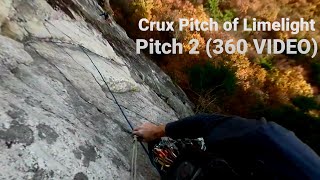 329 Trad Climbing Gunks Classic Limelight Pitch 2 360 VIDEO [upl. by Sidalg]