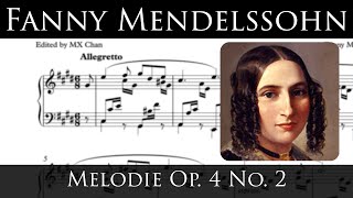 Fanny Mendelssohn  Melodie Op 4 No 2 Sheet music [upl. by Ayifas]