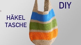 Tolle Häkeltasche  Anleitung für Anfänger  Tasche häkeln [upl. by Otrebla460]