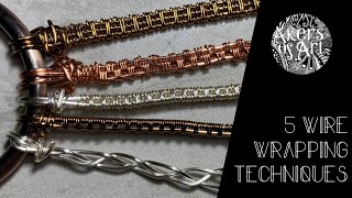 5 Simple Wire Wrapping Patterns To Get You Started [upl. by Ennahtebazile]