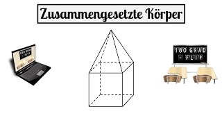 10 Stereometrie  Zusammengesetzte Körper  Quadratischen Pyramide und Würfel [upl. by Pleasant]