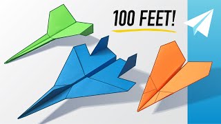 How to Make 3 EASY Paper Airplanes that Fly Far — Best Planes in the World — Dagger F15 Arrowhead [upl. by Eetnom]