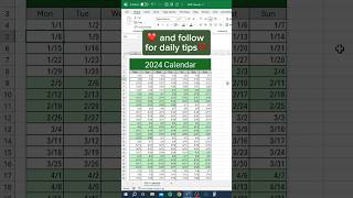 2024 Calendar in Excel‼️ excel [upl. by Story752]