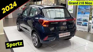 Hyundai Grand i10 Nios Sportz 2024  Grand i10 Nios 2024 Model  Price Specification Full Review [upl. by Enerak]